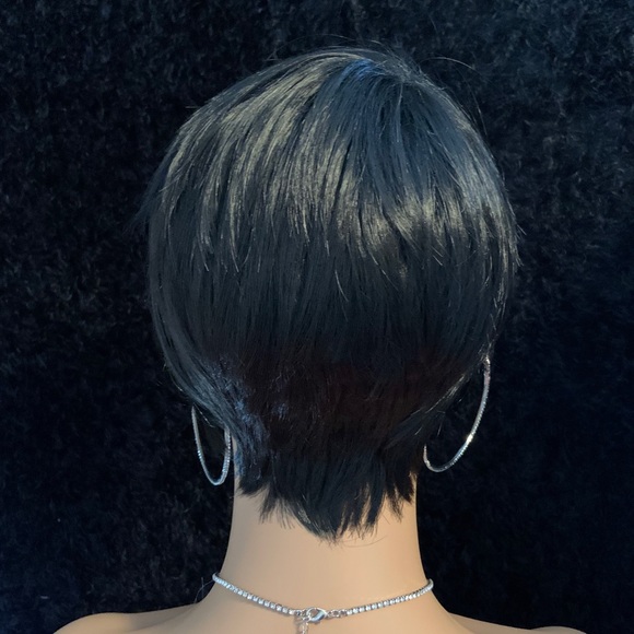 Fun & Classic Short Multi Color Synthetic Wig for Everyday Wear or Events - Picture 5 of 6